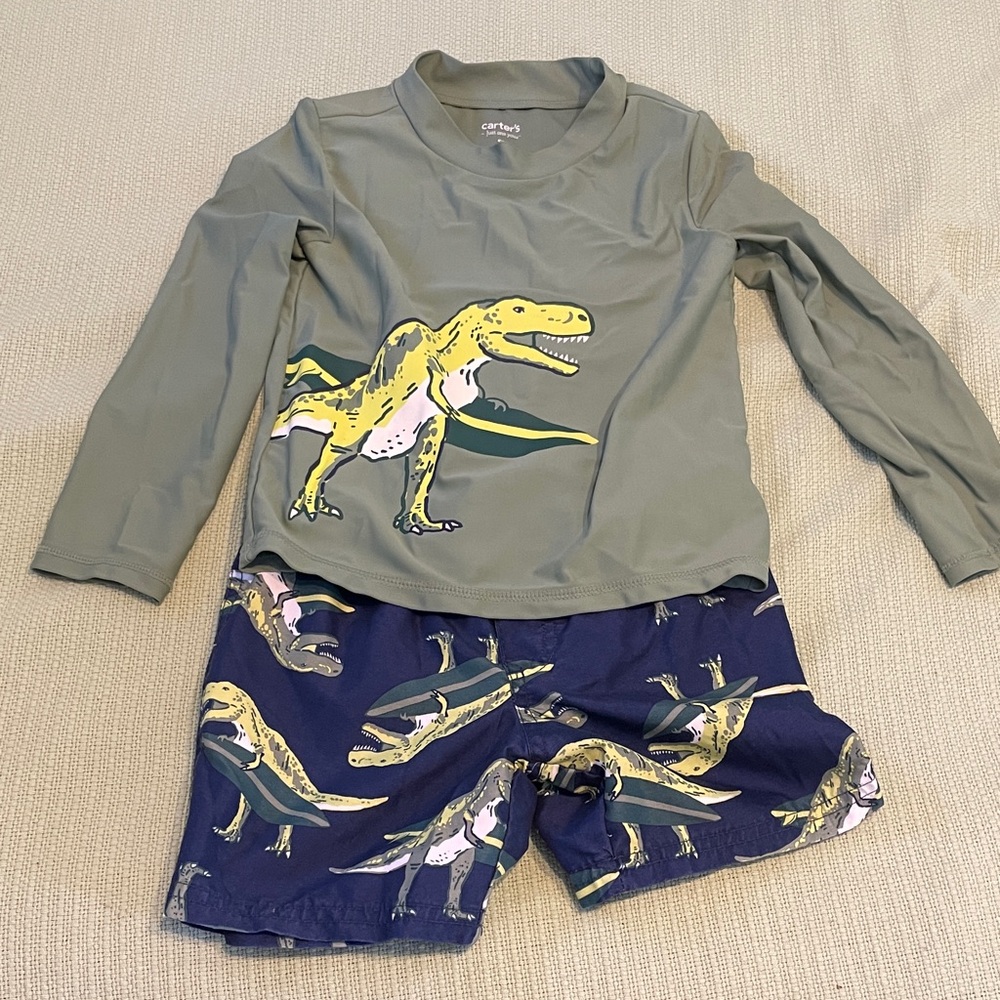 Dinosaur Print Kids Swim Set
